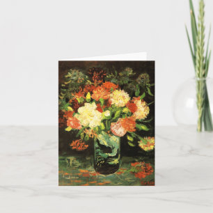 Carte Vase à Van Gogh avec des oeillets
