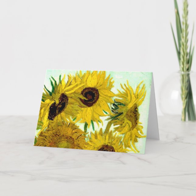 Carte Vase avec douze tournesols, beaux-arts de Van Gogh (Devant)