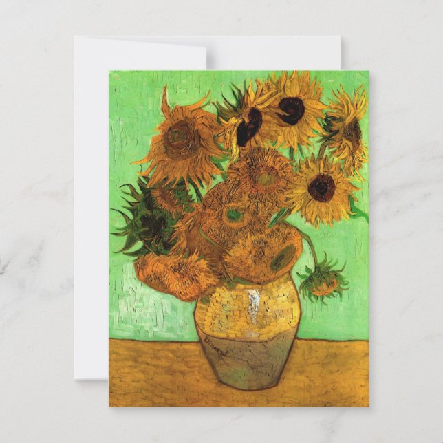 Carte Vase avec douze tournesols par Vincent van Gogh (Devant)
