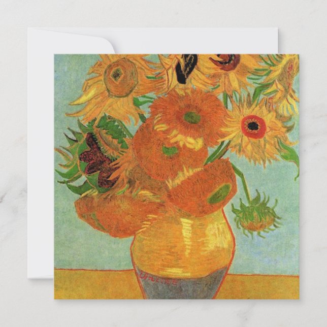 Carte Vase avec douze tournesols, van Gogh (Devant)