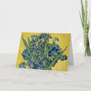 Carte Vase avec Irises de Van Gogh - toujours la vie