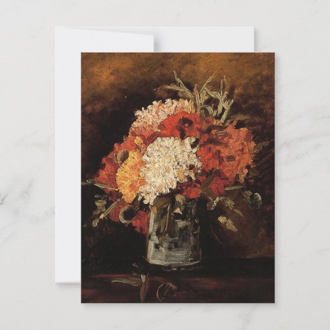 Carte Vase avec oeillets par Vincent van Gogh (Devant)