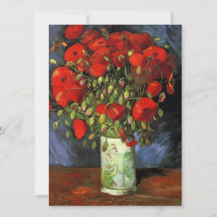 Carte Vase avec Red Poppies Vincent van Gogh.