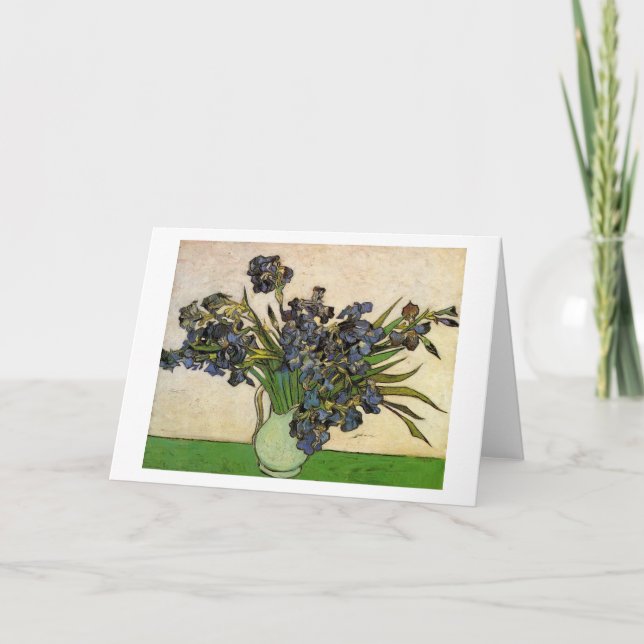 Carte Vase avec Violet Irises Van Gogh (Devant)