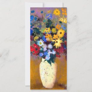 Carte Vase blanc avec Fleurs Odilon Redon Card