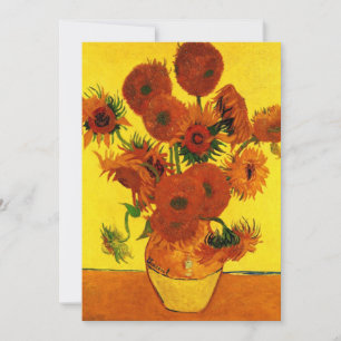 Carte Vase de fleurs avec 15 tournesols Vincent van Gogh