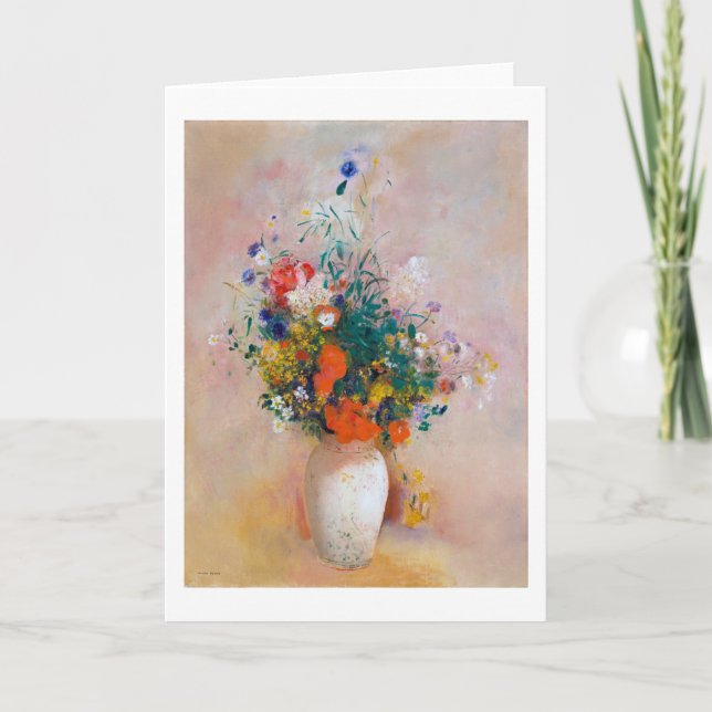 Carte Vase de fleurs, Redon (Devant)