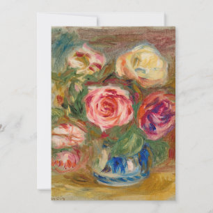 Carte Vase de Rose   Renoir