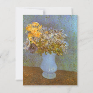 Carte Vase de Vincent van Gogh avec lilas, marguerites, 