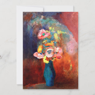 Carte Vase éthérée de fleurs, tableau d'Odilon Redon