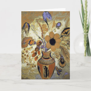 Carte Vase étrusque avec fleurs par Odilon Redon