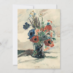 Carte Vase mit Blumen   Lovis Corinth