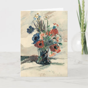 Carte Vase mit Blumen   Lovis Corinth