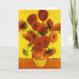 Carte Vase Still Life avec 15 tournesols Vincent van Gog