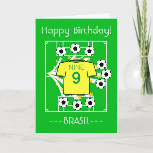 Carte Vedette de Football (Jaune avec Garniture Verte)