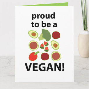 Carte Vegan Fier D'Être Un Végan
