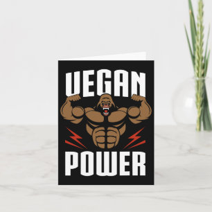 Carte Vegan Power - Exercice Gorilla Et Gym Bodybuilding