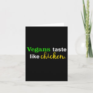 Carte Vegas Goût Comme Poulet Drôle Viande Grillin