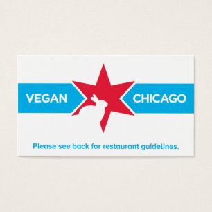 Carte végétalienne de restaurant de Chicago