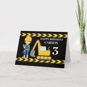 Carte Véhicule de construction cool sur mesure Joyeux an