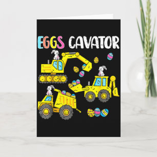Carte Véhicule de construction de cavator d'œufs Bunny h