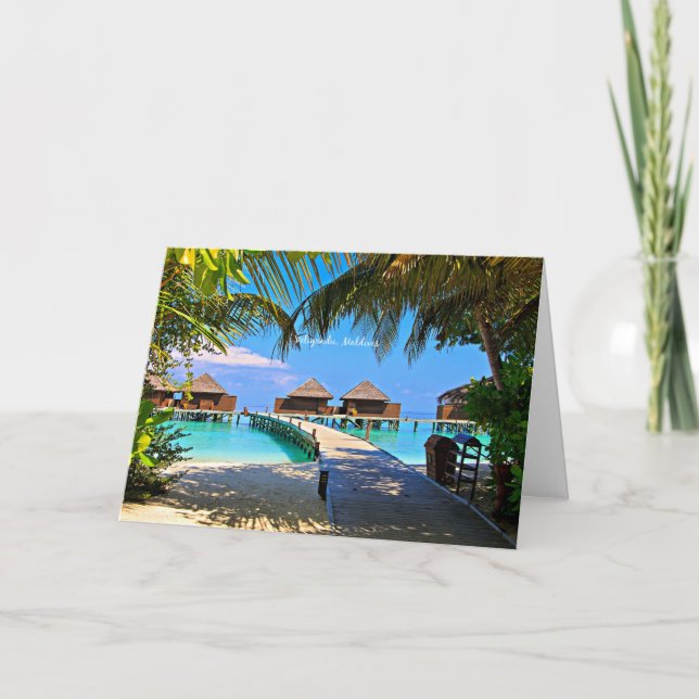 Carte Veligandu, scène tropicale des Maldives (Devant)
