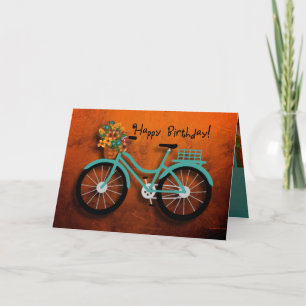 Carte Vélo Aqua & Fleurs Automatiques   Joyeux anniversa