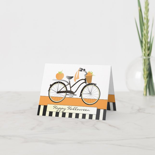 Carte Vélo citrouille (Devant)