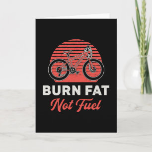 Carte Vélo gras Gras brûlés Pas de carburant Vélo VTT VT