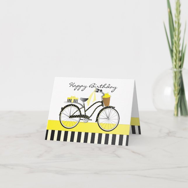 Carte Vélo Polka Dot et Lemons (Devant)