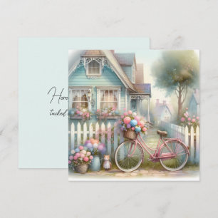 Carte Vélo rose à Blue Cottage Gate