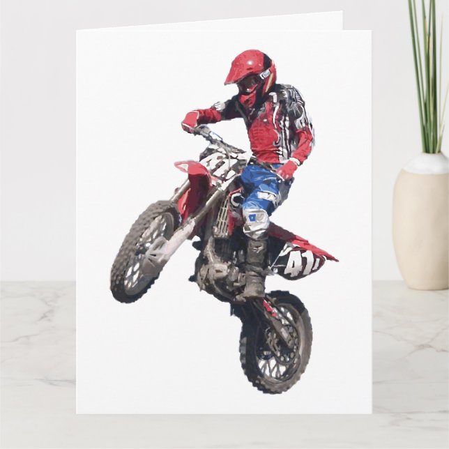 Carte Vélo rouge de saleté (Devant)