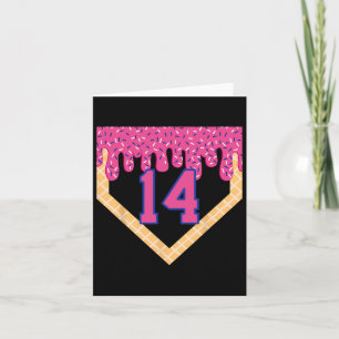 Carte Vendre Accueil Plate Ice Cream Drip 14th Birthday 