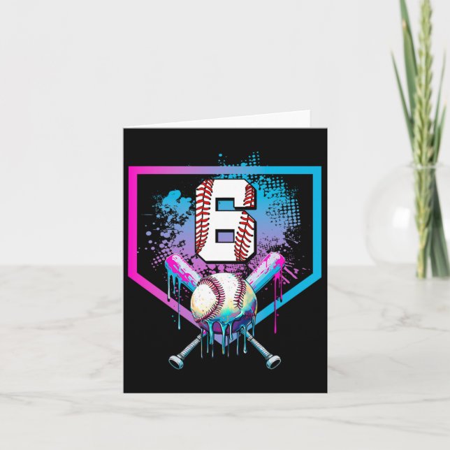 Carte Vendre Drip 6e Anniversaire Plaque de Domicile Gar (Devant)