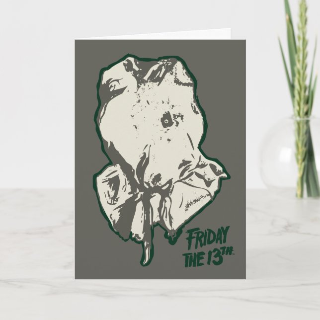 Carte Vendredi 13 | Jason Voorhees Burlap Sack (Devant)