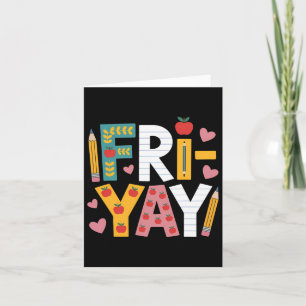 Carte Vendredi heureux professeur Yay vendredi week-end
