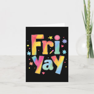 Carte Vendredi Yay Vendredi heureux Drôle de week-end En