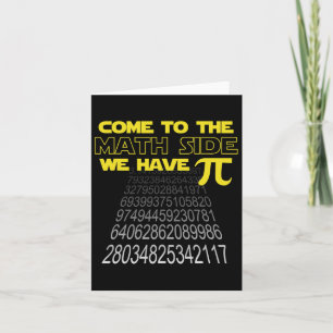 Carte Venez Au Côté Math Nous Avons Pi Funny Pi Day Humo