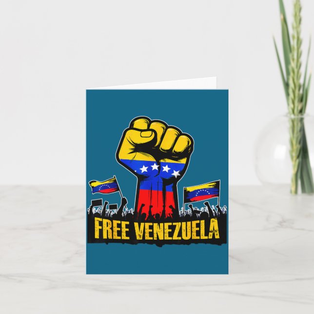 Carte Venezuela Flag Venezuela Libre 2026  (Devant)