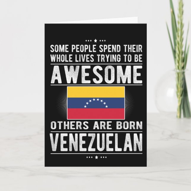 Carte Venezuelan Flag Venezuela Proud Venezuelan Roots (Devant)
