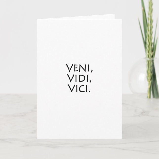 Carte Veni vidi vici (Devant)