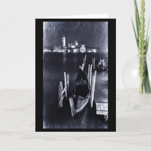 Carte Venise Gondola la nuit / Italie