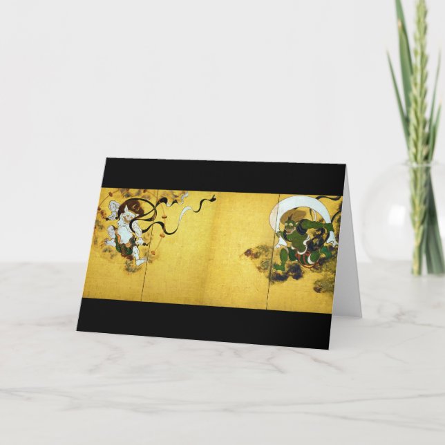 Carte Vent dieu et Thunder dieu, Tawaraya Sotatsu (Devant)