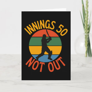 Carte Ventilateur de cricket 50 ans Anniversaire non sor