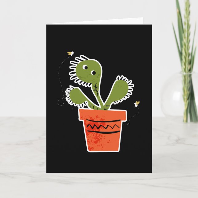 Carte Vénus Flytrap Carnivore Comme Des Mouches (Devant)