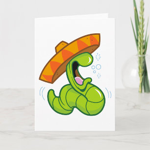 Carte Ver ivre avec Sombrero Mexican Party