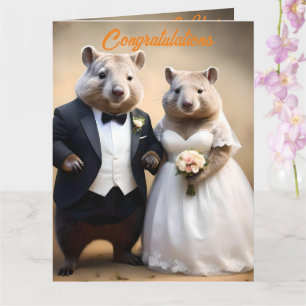 Carte "Véritable Amour En Bas : Wombats Tying The Knot