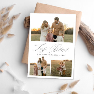 Carte Véritable Bénie Christian Family Photo Holid
