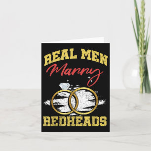 Carte Véritables Hommes Époux Mariage Groom Bride Ginger