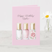 Vernis à ongles floral rose blush Pretty Rose pour